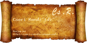 Cseri Renátó névjegykártya