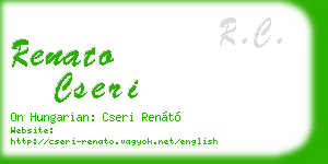 renato cseri business card