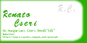 renato cseri business card